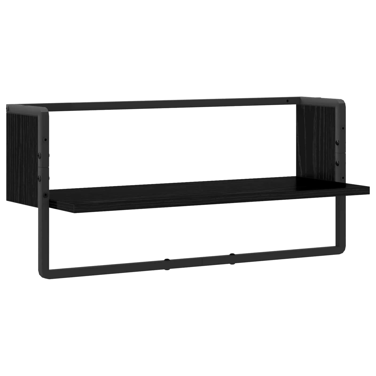 Stenska polica Montaža za steno Črni hrast 65 x 25 x 30 cm - slika 2