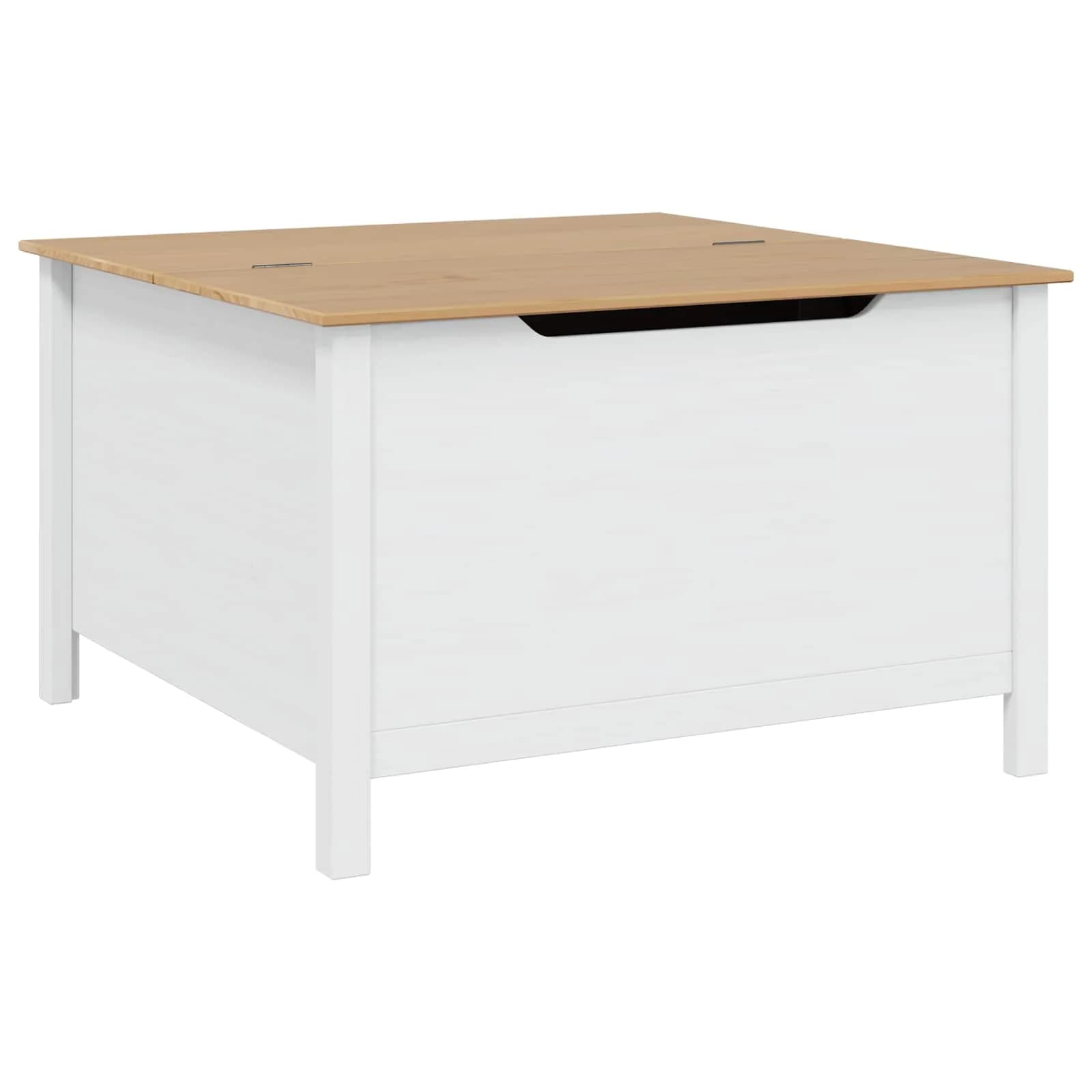 Klubska miza HILL Bela in medena rjava 79.5 x 79.5 x 49 cm - slika 8