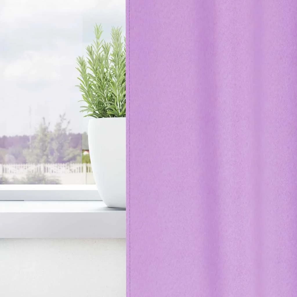 Zavese za zatemnitev z obroči 2 kos Vijolična 260 x 140 cm - slika 3