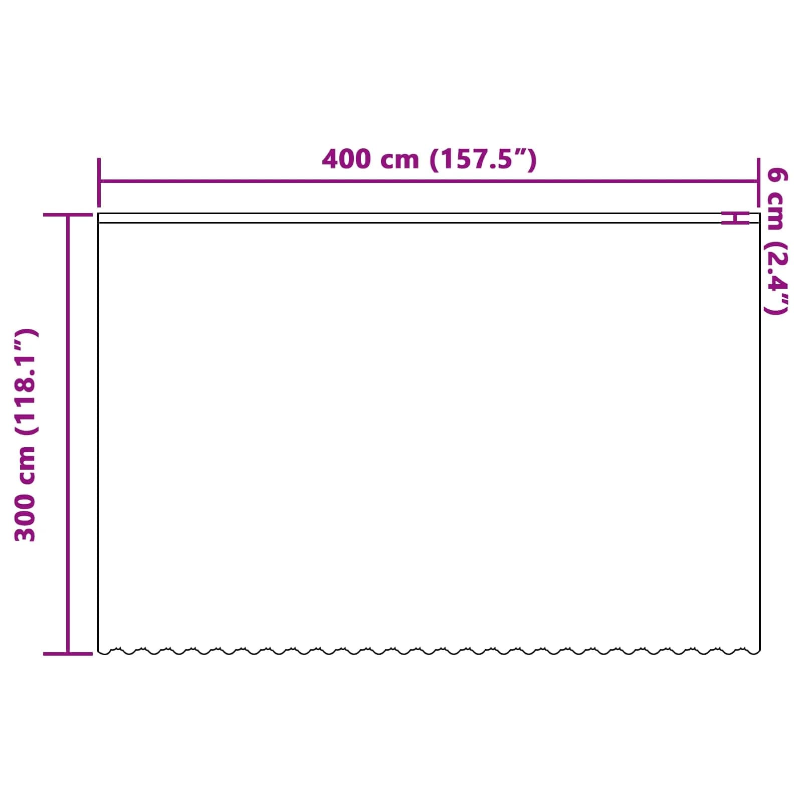 Čipkasta Zavesa z zavesami Bela 400 ×300 cm Poliester - slika 8