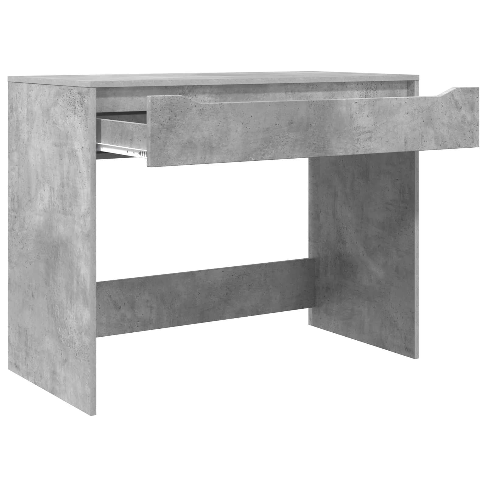 Miza s predalom Beton Siva 100 x 50 x 78 cm Konstruirano leseno - slika 5