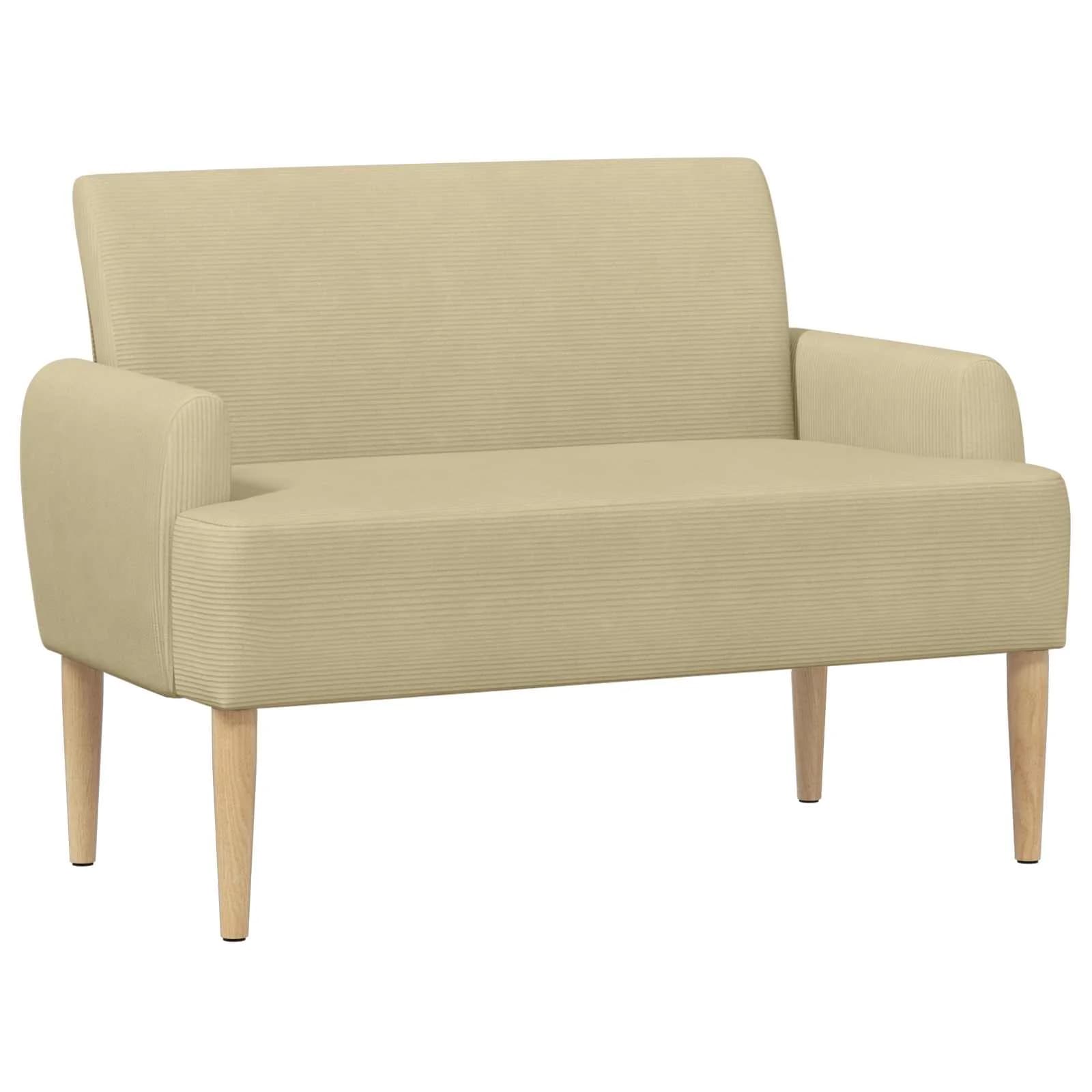 Dvojnica s gumbi Svetlo zelena siva 116 x 67 x 81 cm - slika 2