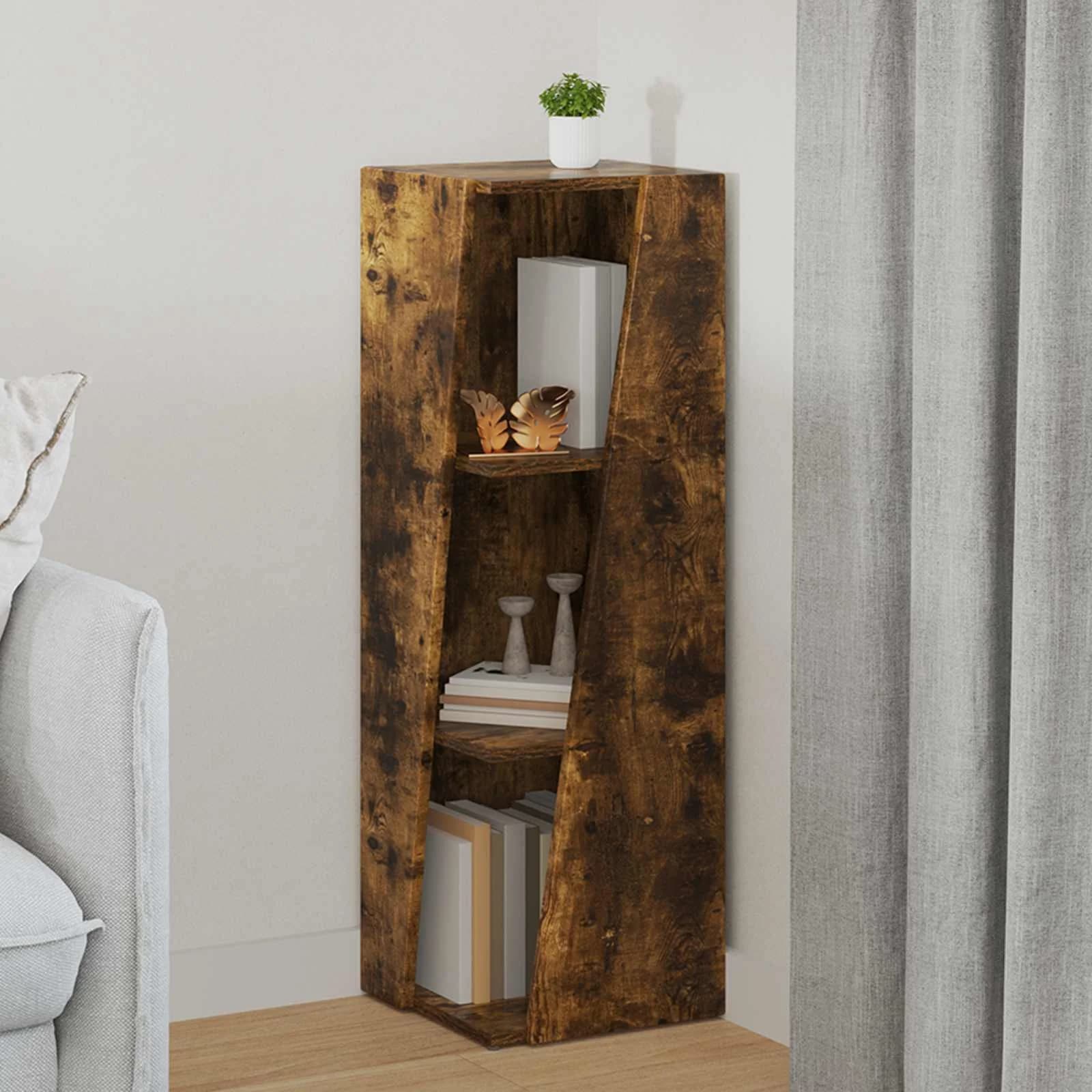 Stranski polic 33 x 32 x 100,5 cm Inženirski les Dimljeni oreh