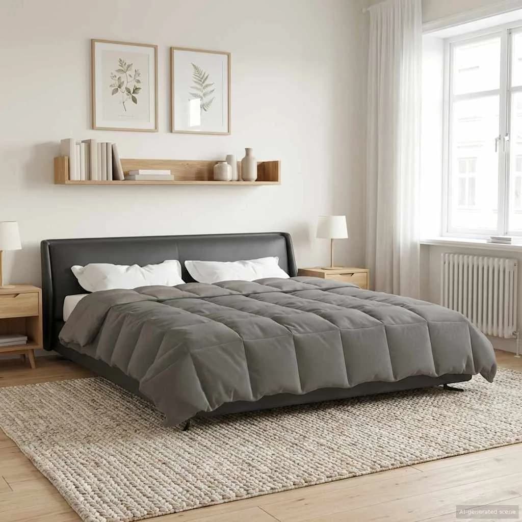 Zimska posteljnina Svetlo siva 240 x 260 cm Mikrovlakna