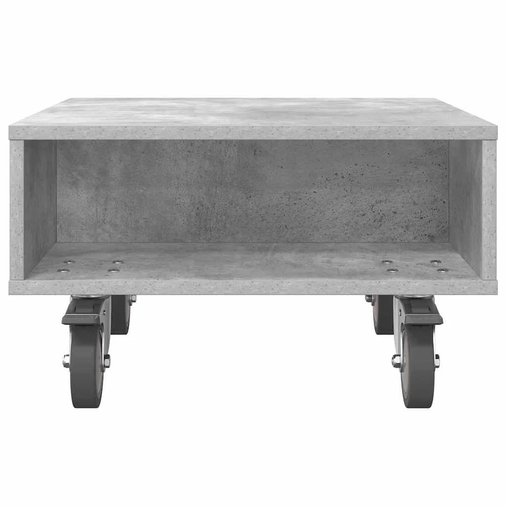 Stranska miza s kolesi Betonsko siva 50,5 x 50 x 30 cm - slika 5