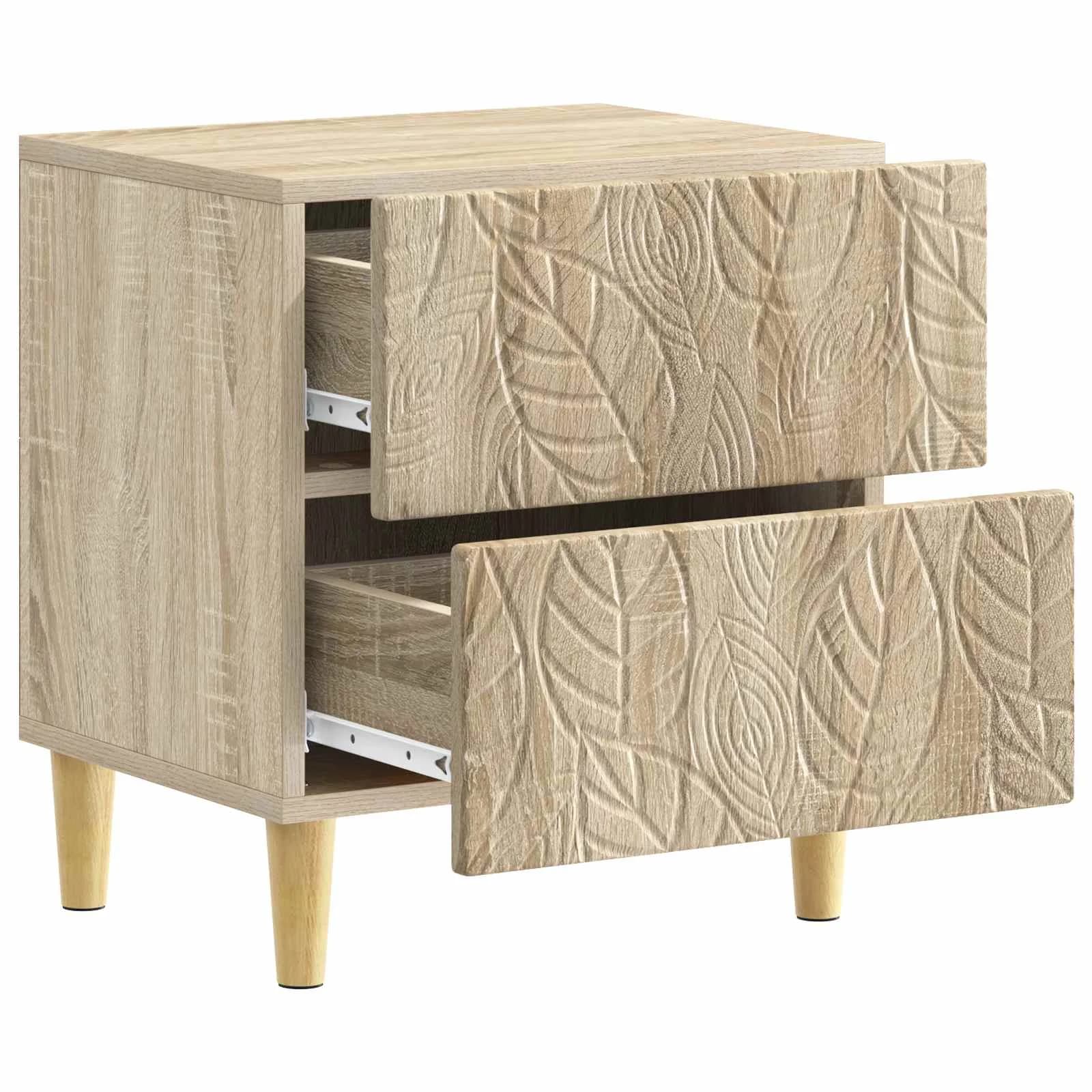 Nočna omarica 2 kos Sonoma hrast 43 x 34,5 x 48 cm - slika 5