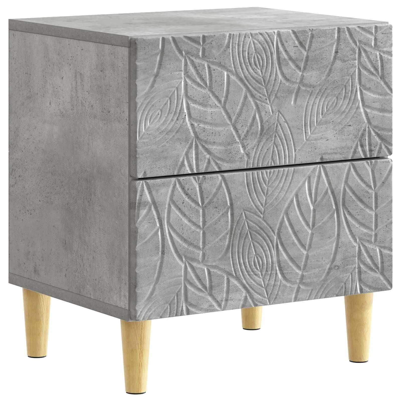 Nočna omarica 2 kos Betonsko siva 43 x 34,5 x 48 cm - slika 4