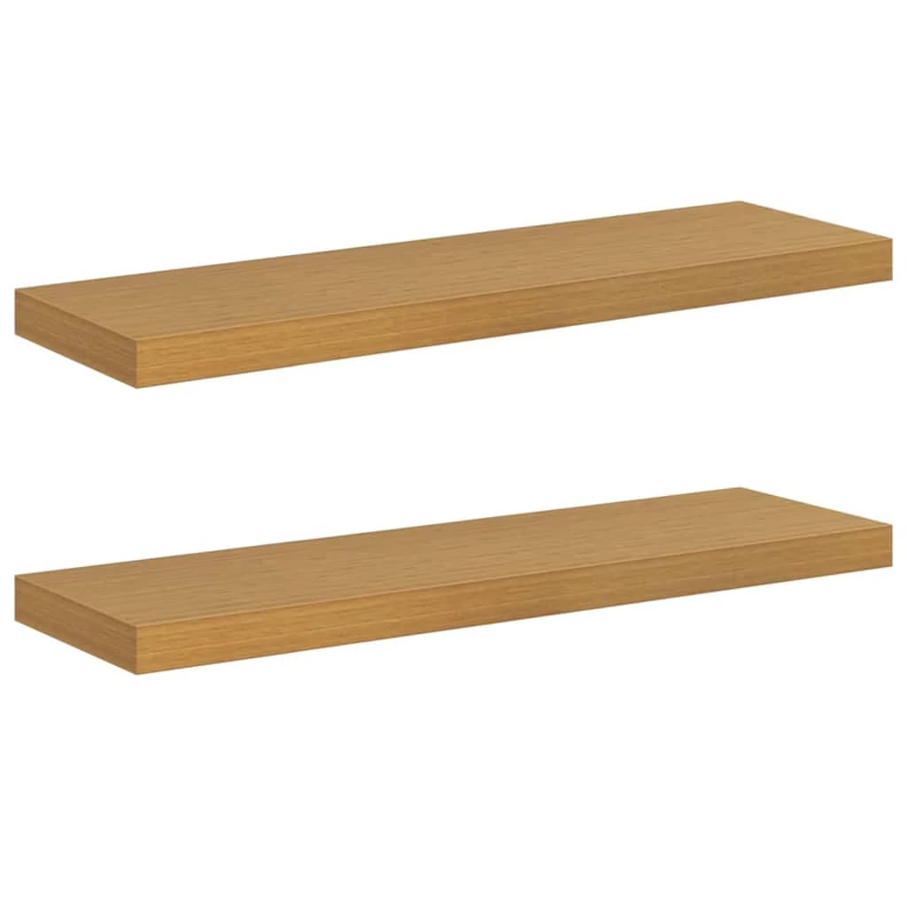 Stenska polica Montaža za steno 2 kos Bež 90 x 23,5 x 3,8 cm - slika 2
