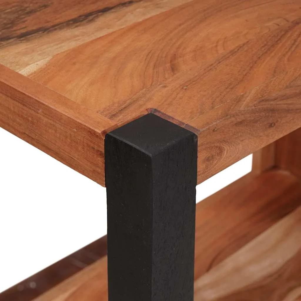 Knjižna polica Rjava 50 x 30 x 110 cm Masiven les akacije - slika 7
