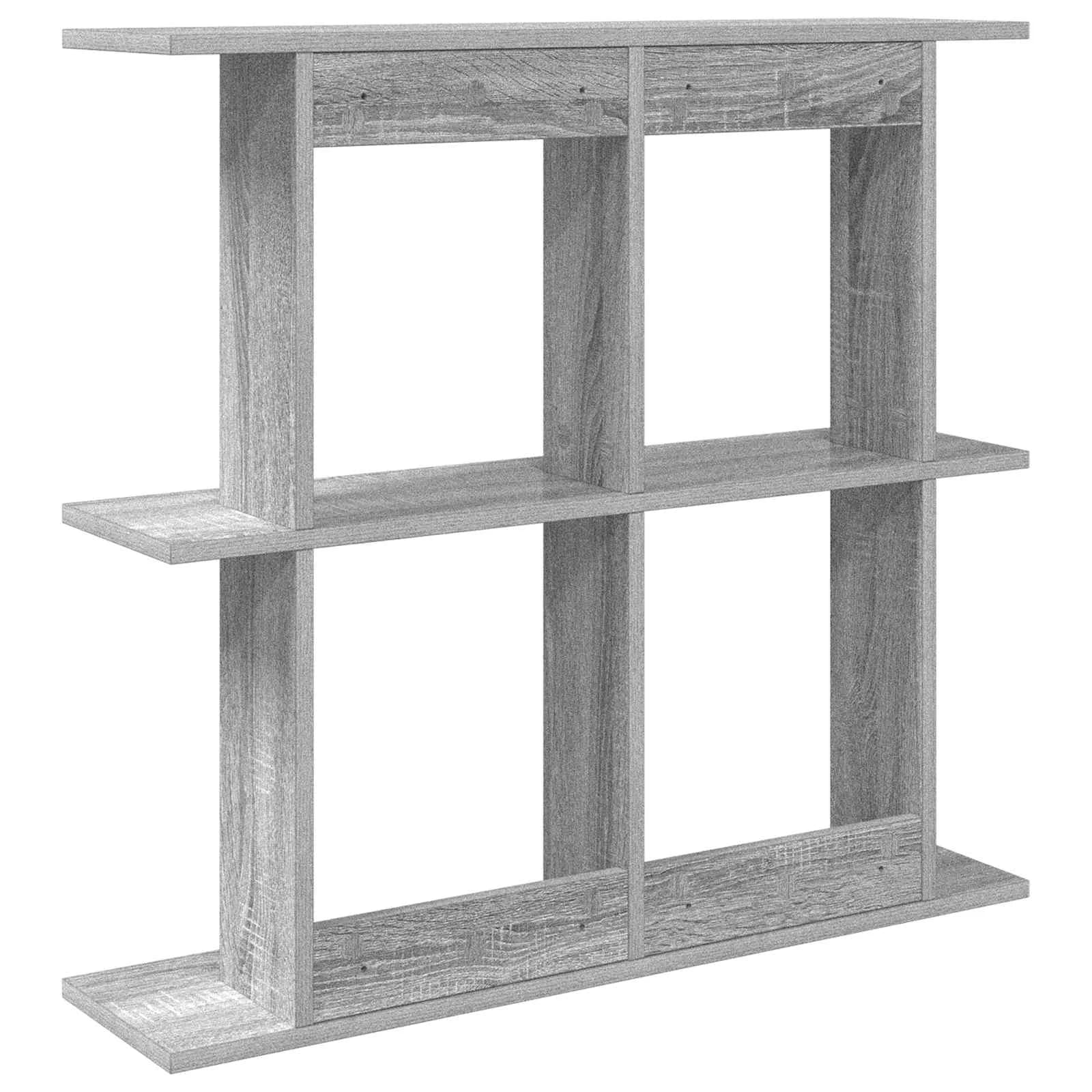 Stenska polica Montaža za steno Siva Sonoma 100 x 20 x 75 cm - slika 6