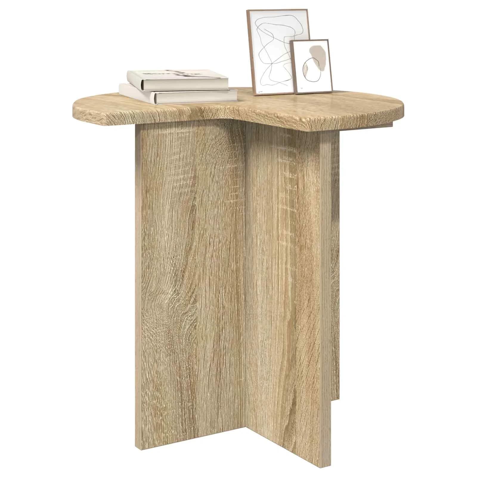 Stranska miza 2 kos Sonoma hrast Ø 39 x 38 cm Inženirski les - slika 3