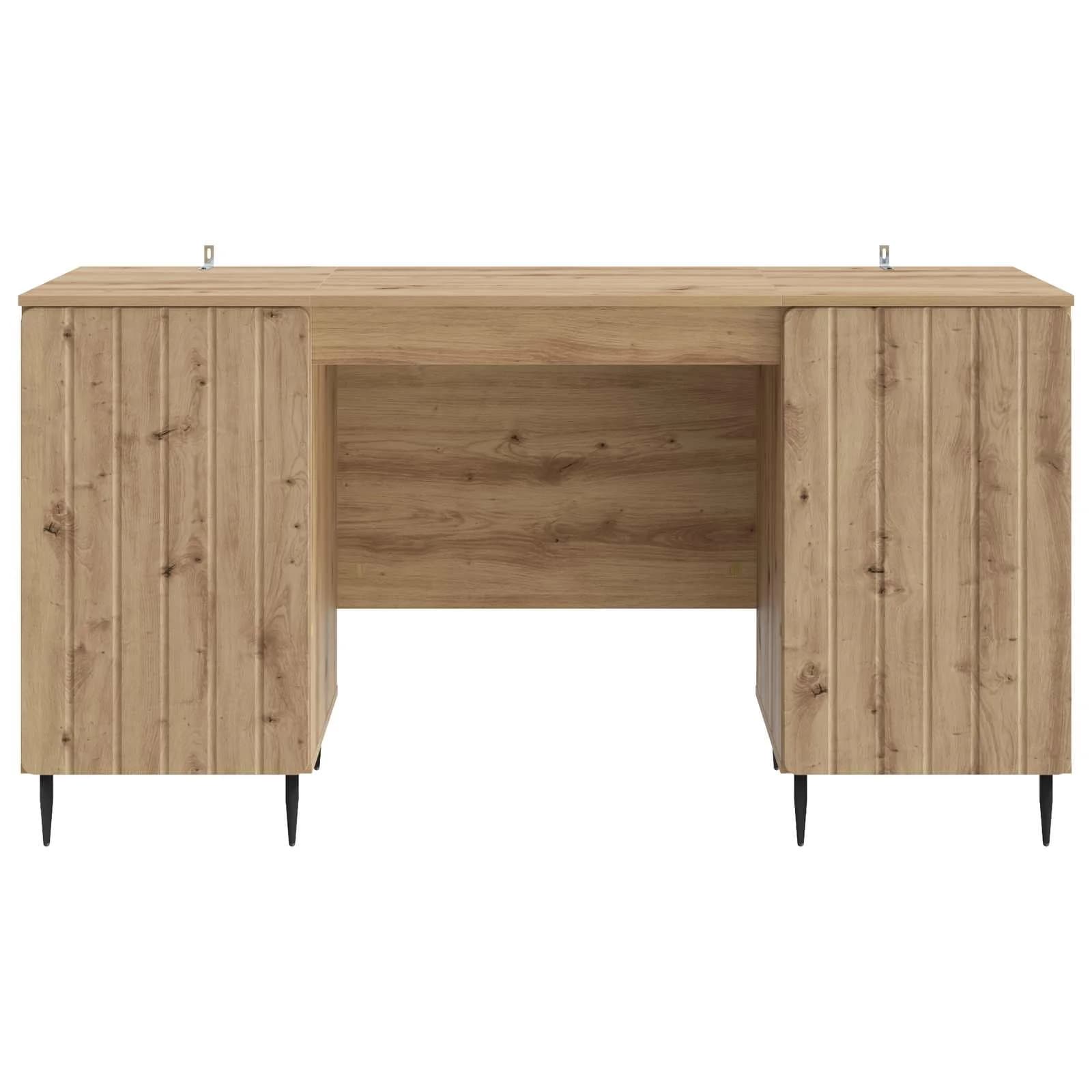 Miza Artisan hrast Inženirski les 142,5 x 50 x 75 cm - slika 5