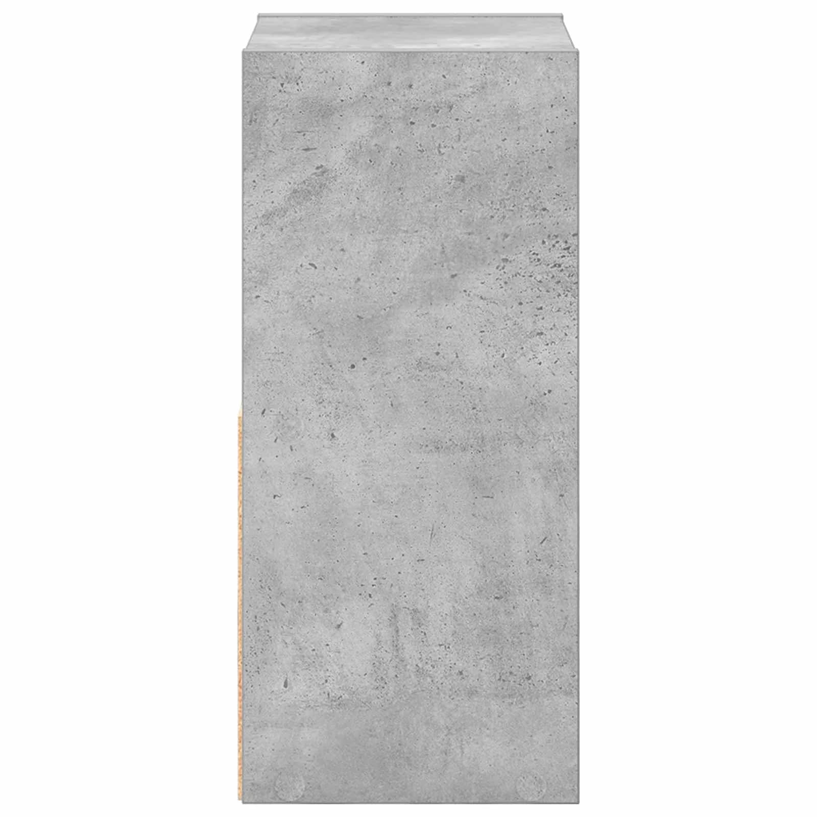 Nočna omarica Betonsko siva 25,5 x 22 x 49,5 cm Inženirski les - slika 7