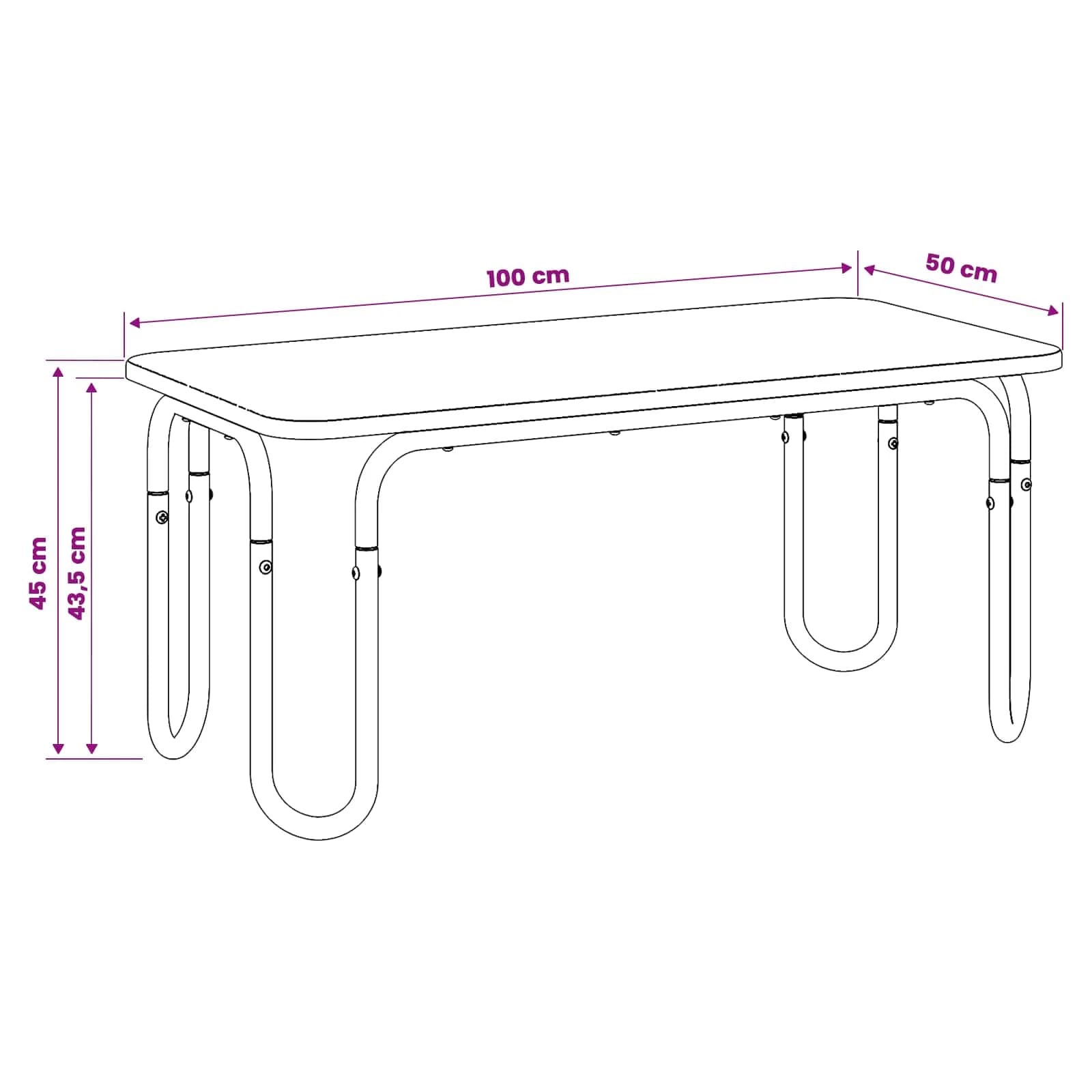 Klubska miza Artisan hrast 100 x 50 x 45 cm Inženirski les - slika 6
