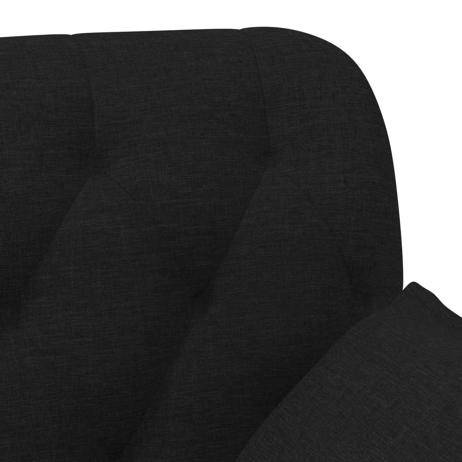 Dvojnica s gumbi Črna 111 x 68 x 80 cm Blago - slika 7
