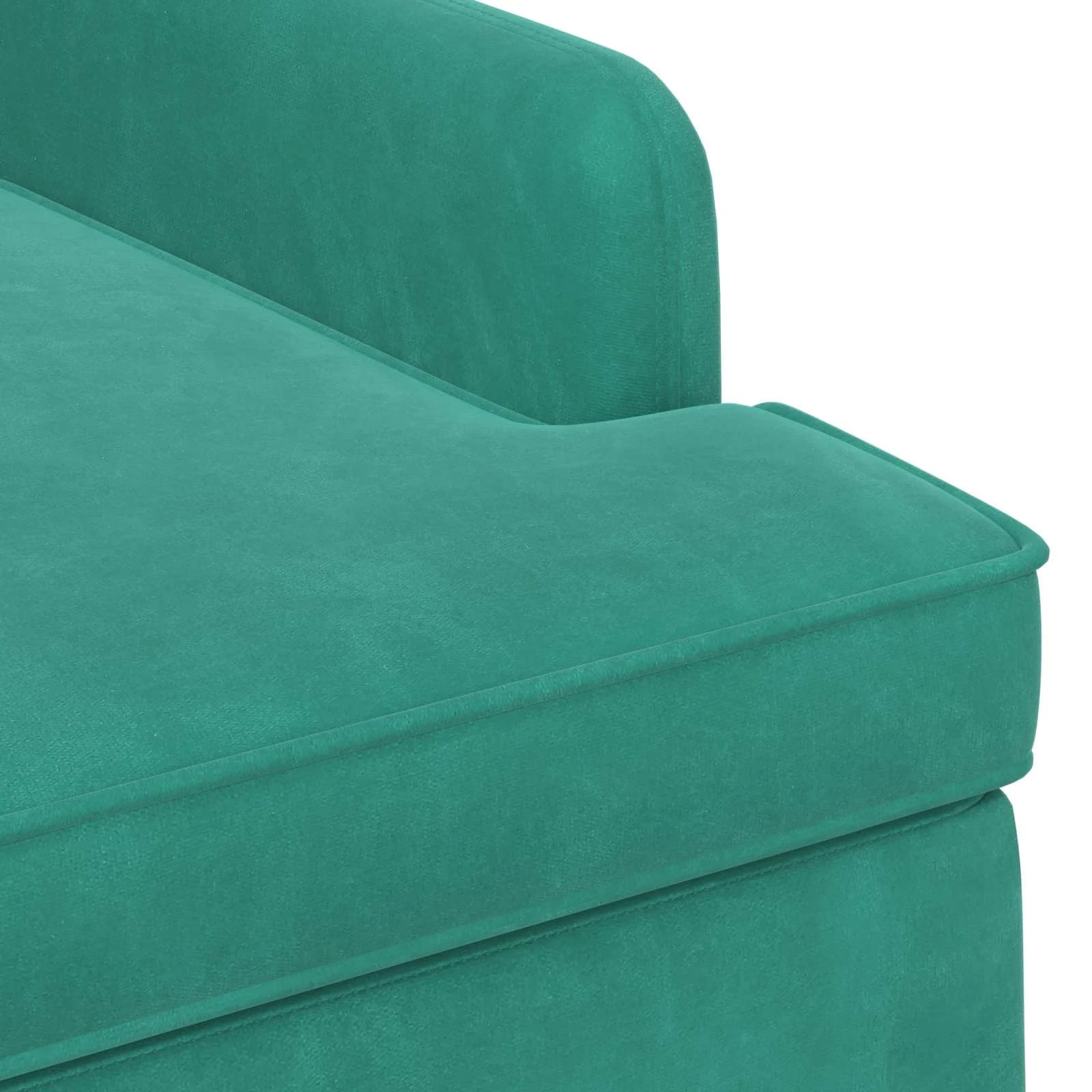 Dvojnica s gumbi Turkizna 111 x 65 x 79 cm Žamet - slika 6