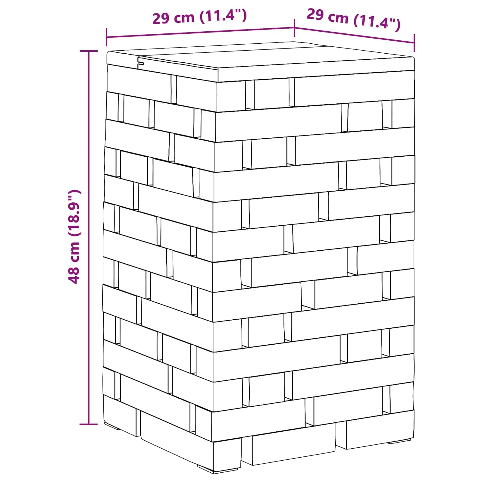 Stolica Naravna 29 x 29 x 48 cm Trden predelan les - slika 11