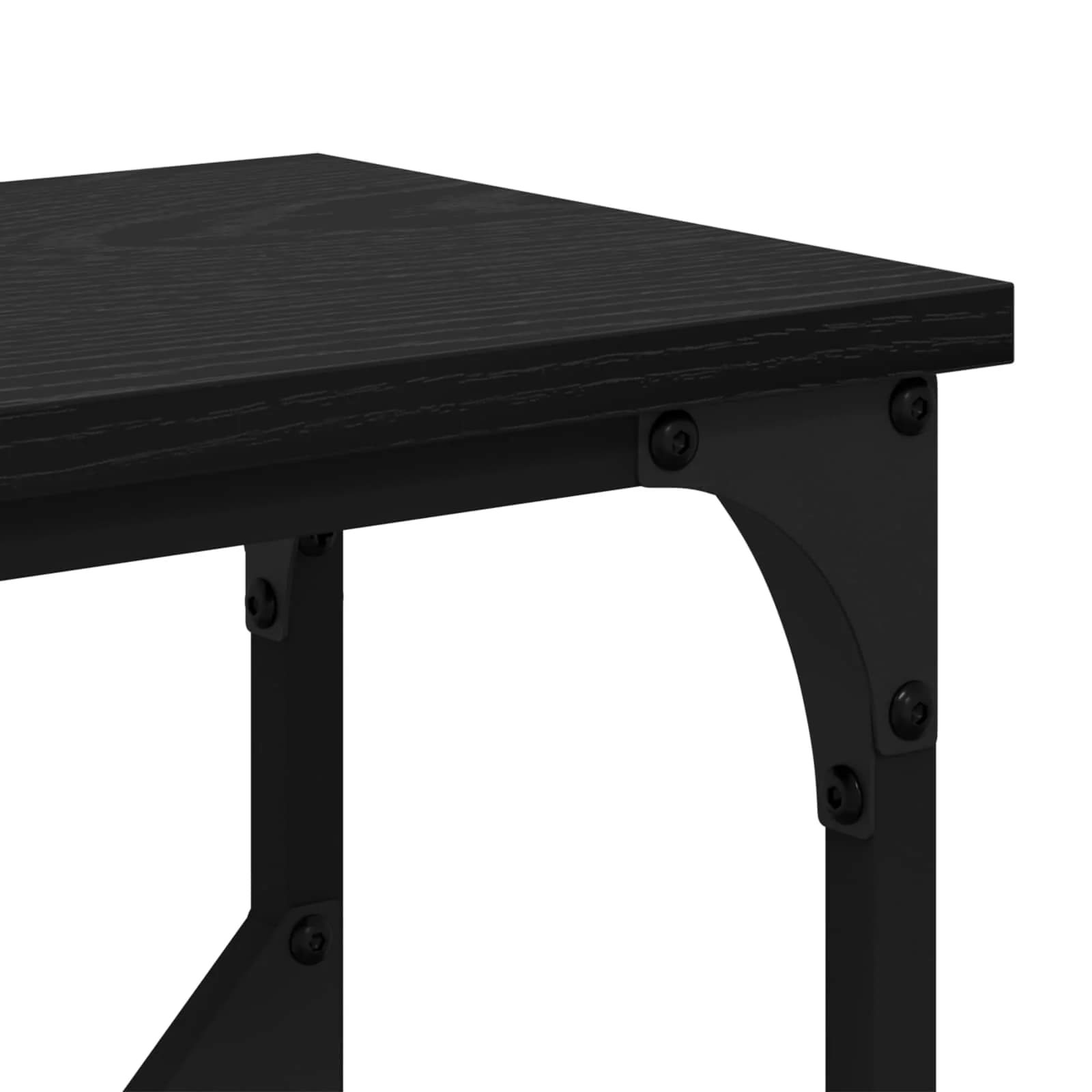 Konzolna miza Črna Orehovina 102 x 23 x 75 cm Inženirski les - slika 8