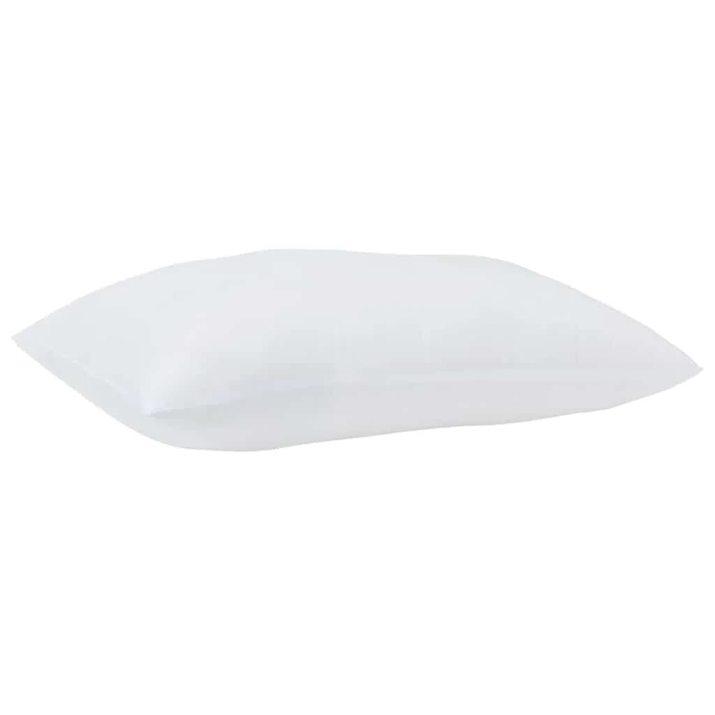 Vzglavnik 2 kos 61 x 41 x 20 cm Poliester Bela - slika 3