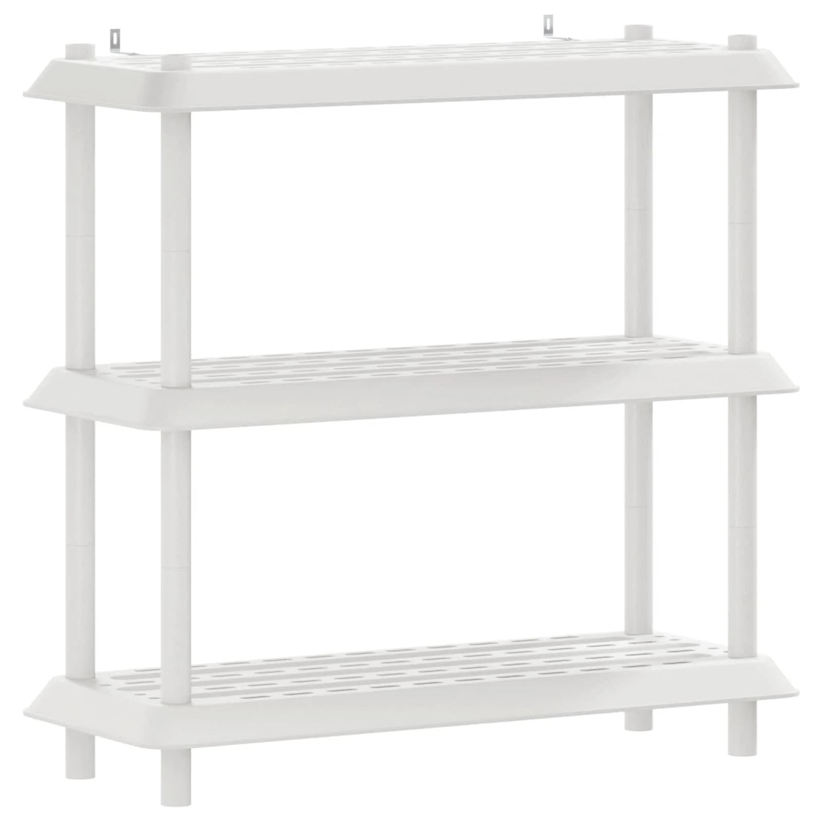 Polična enota 3 nivojev 100 x 40 x 96 cm PP Bela - slika 2