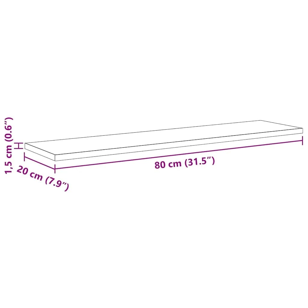 Polica za knjige 3 nivojev 4 kos 80 x 20 x 1,5 cm Rjava - slika 11