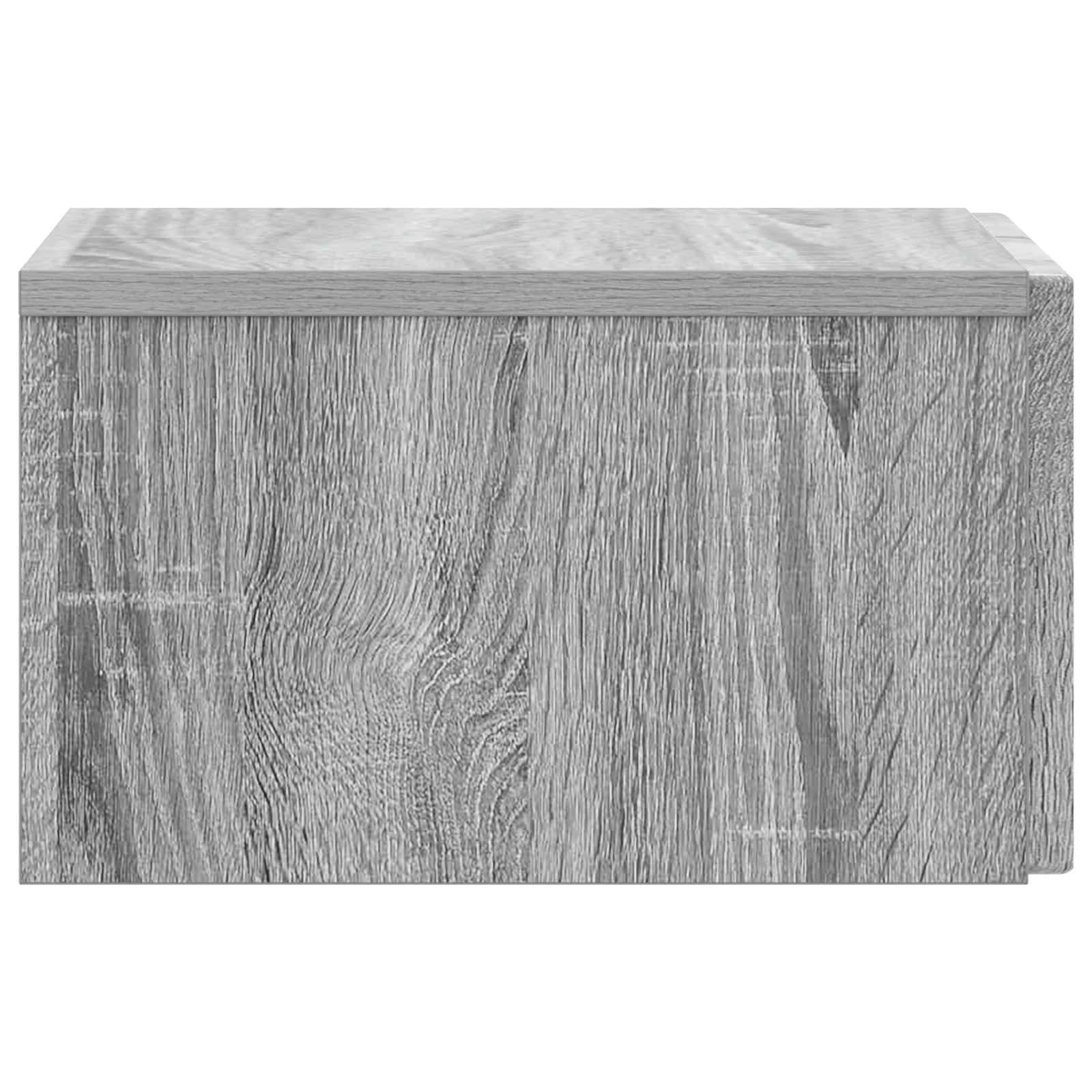 Stenski nočni omarici s predalom Siva Sonoma 33 x 34,5 x 20 cm - slika 6