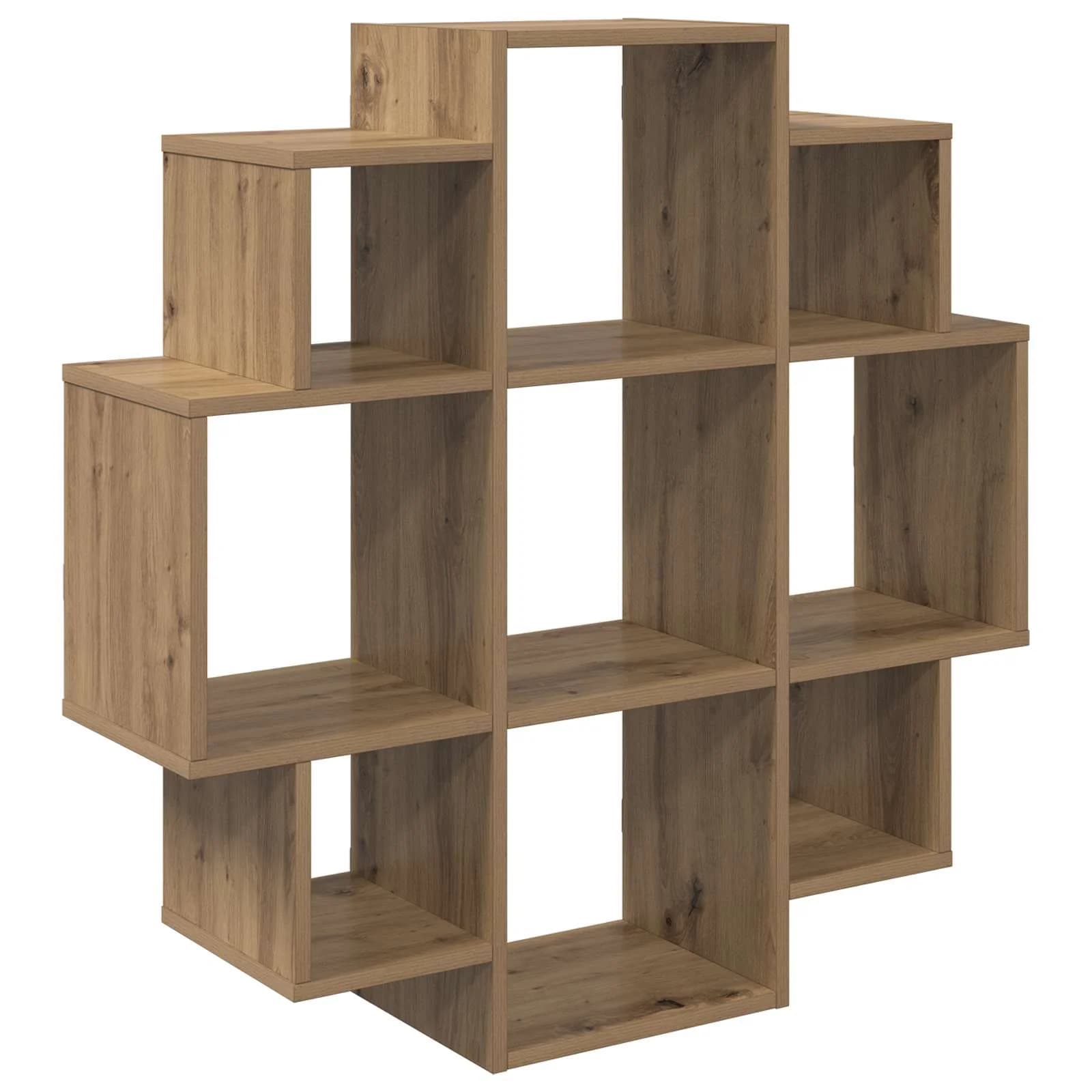 Stenska polica Artisan hrast 90 x 25 x 90 cm Inženirski les - slika 2