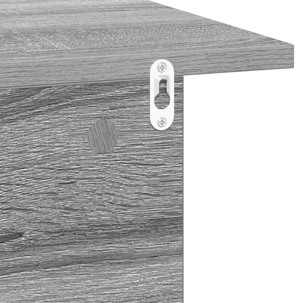 Nočna omarica 2 kos Siva Sonoma 40 x 30 x 25 cm Inženirski les - slika 10
