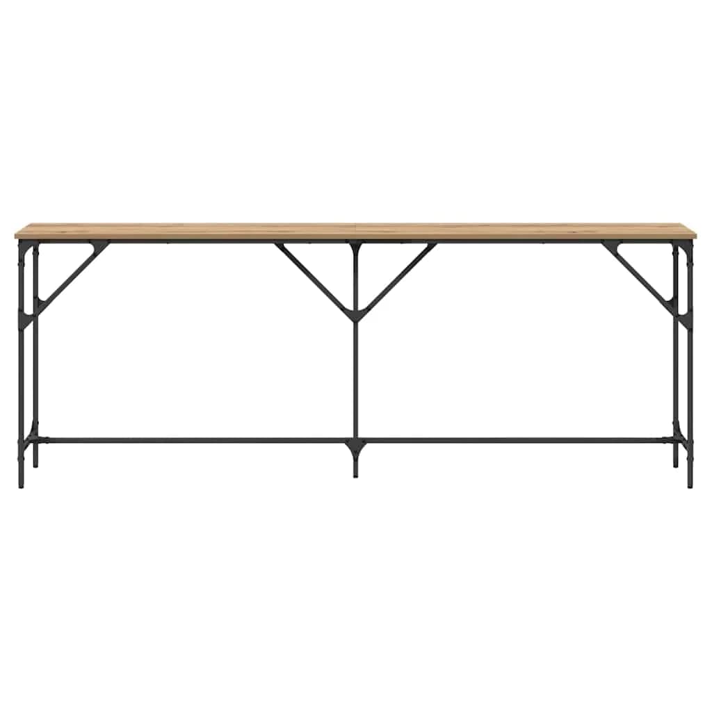 Konzolna miza artisan hrast 200 x 29 x 75 cm - slika 5