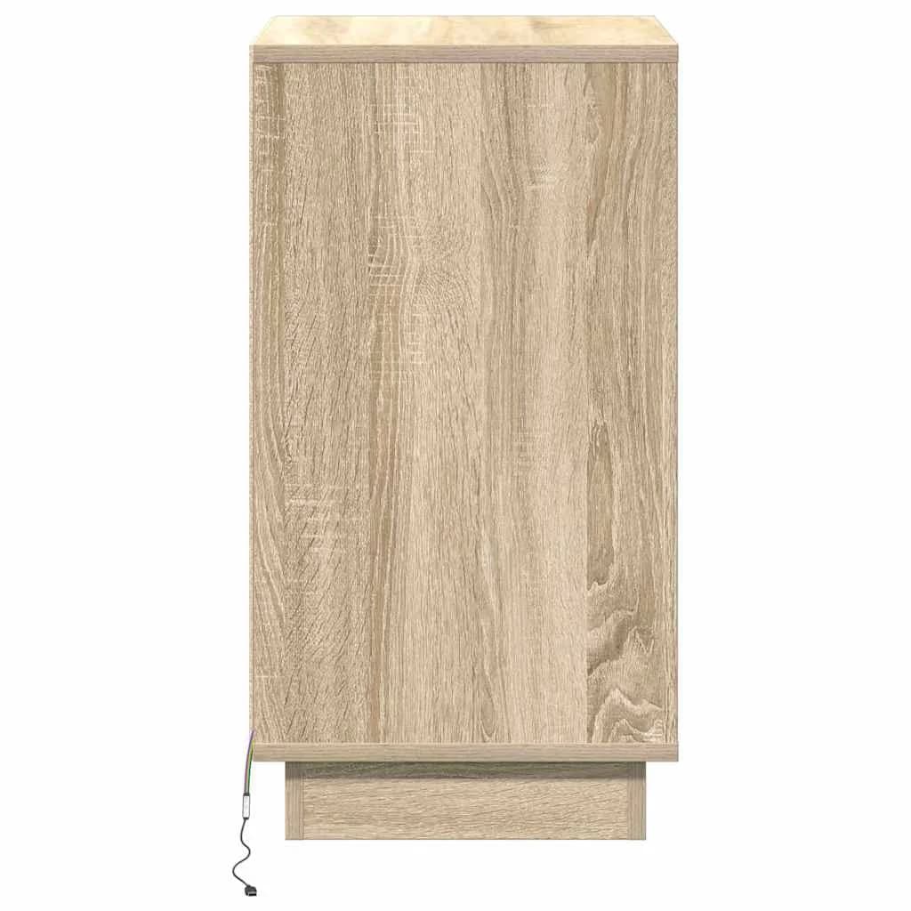 Nočna omarica Sonoma hrast 39 x 34,5 x 65 cm Inženirski les - slika 8