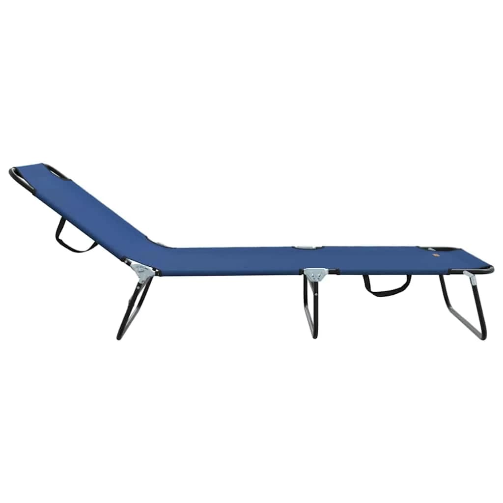 Zložljiv ležalnik Modra 188 x 57 x 86,5 cm Poliester - slika 5