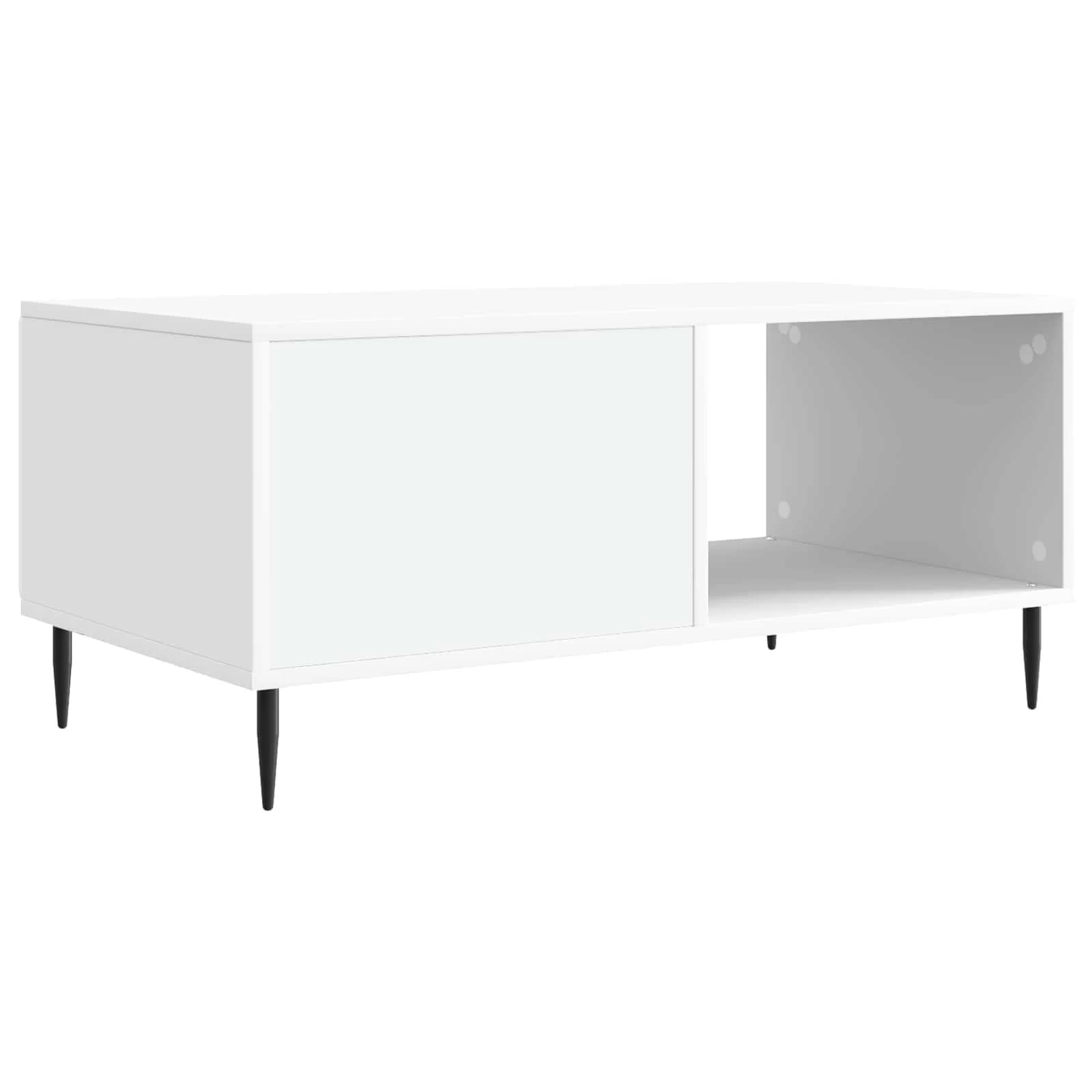 Klubska miza Bela 90 x 50 x 40 cm Inženirski les - slika 8