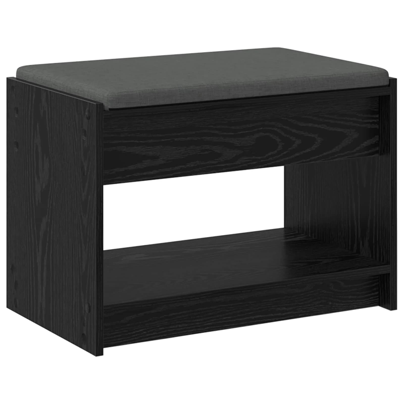 Haldna klop Črni Hrast 63 x 38 x 45 cm Oblikovan Les in Tkanina - slika 7