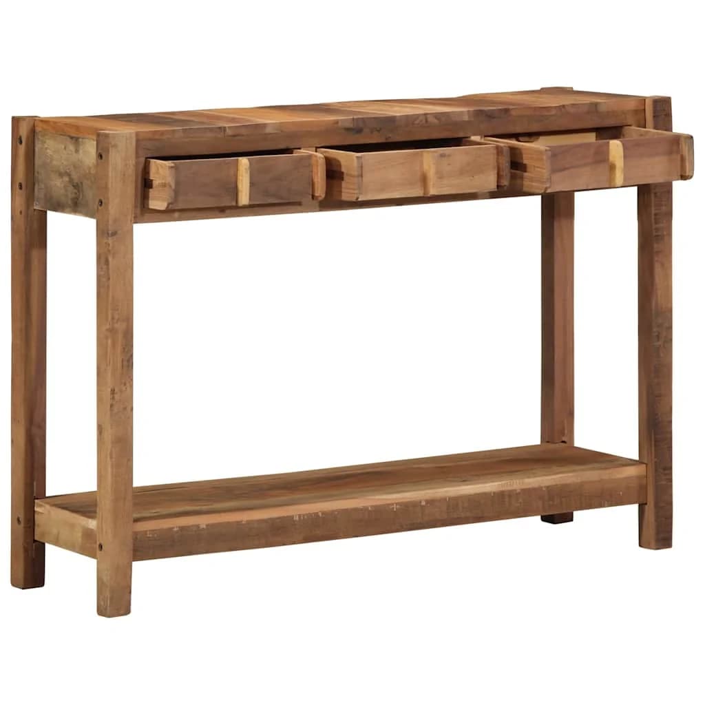 Konzolna miza Rjava 107 x 33 x 76 cm Trdna obnovljena les - slika 3