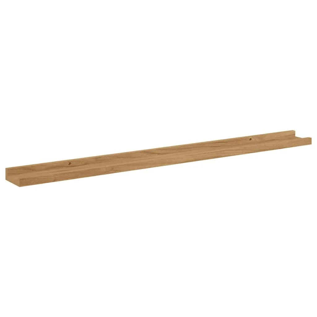 Stenska polica Montaža za steno 4 kos Rjava 100 x 9 x 3 cm - slika 6