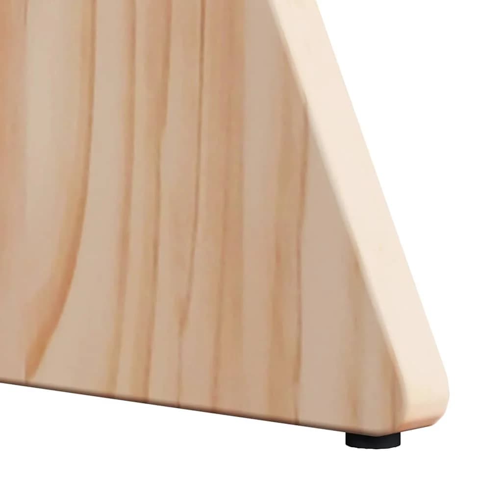 Klubska miza 3 kos Naravna 49 x 49 x 30 cm - slika 9