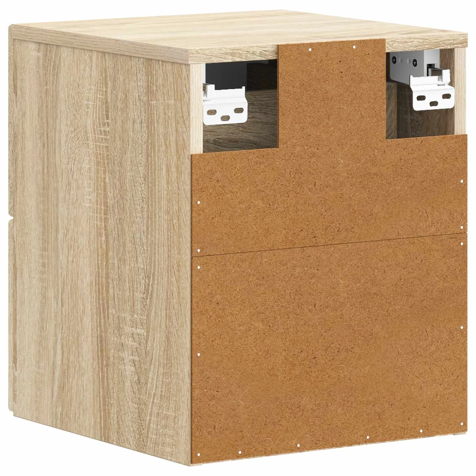 Stenski nočni omarici 2 kos Sonoma hrast 34,5 x 33 x 40 cm - slika 9