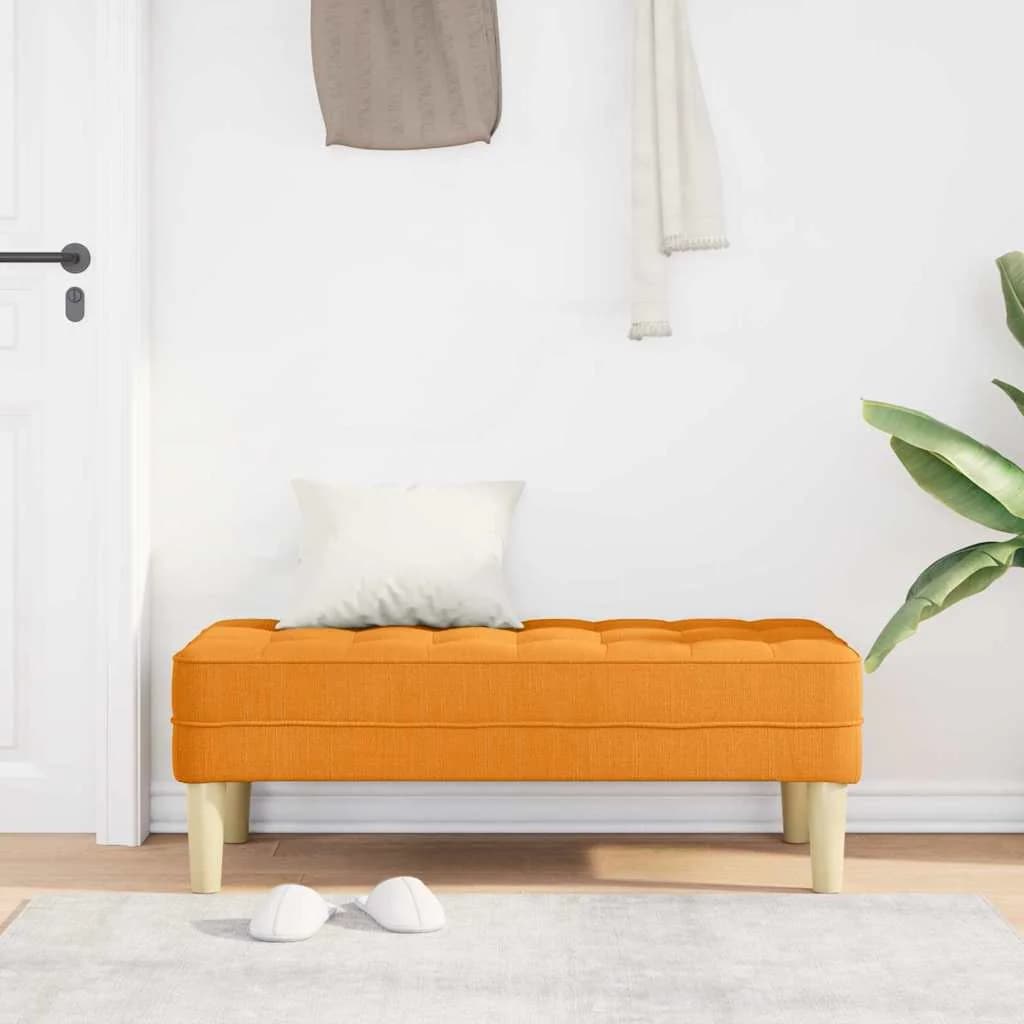 klop z blazino Temno rumena 113 x 57 x 39 cm blago - slika 3