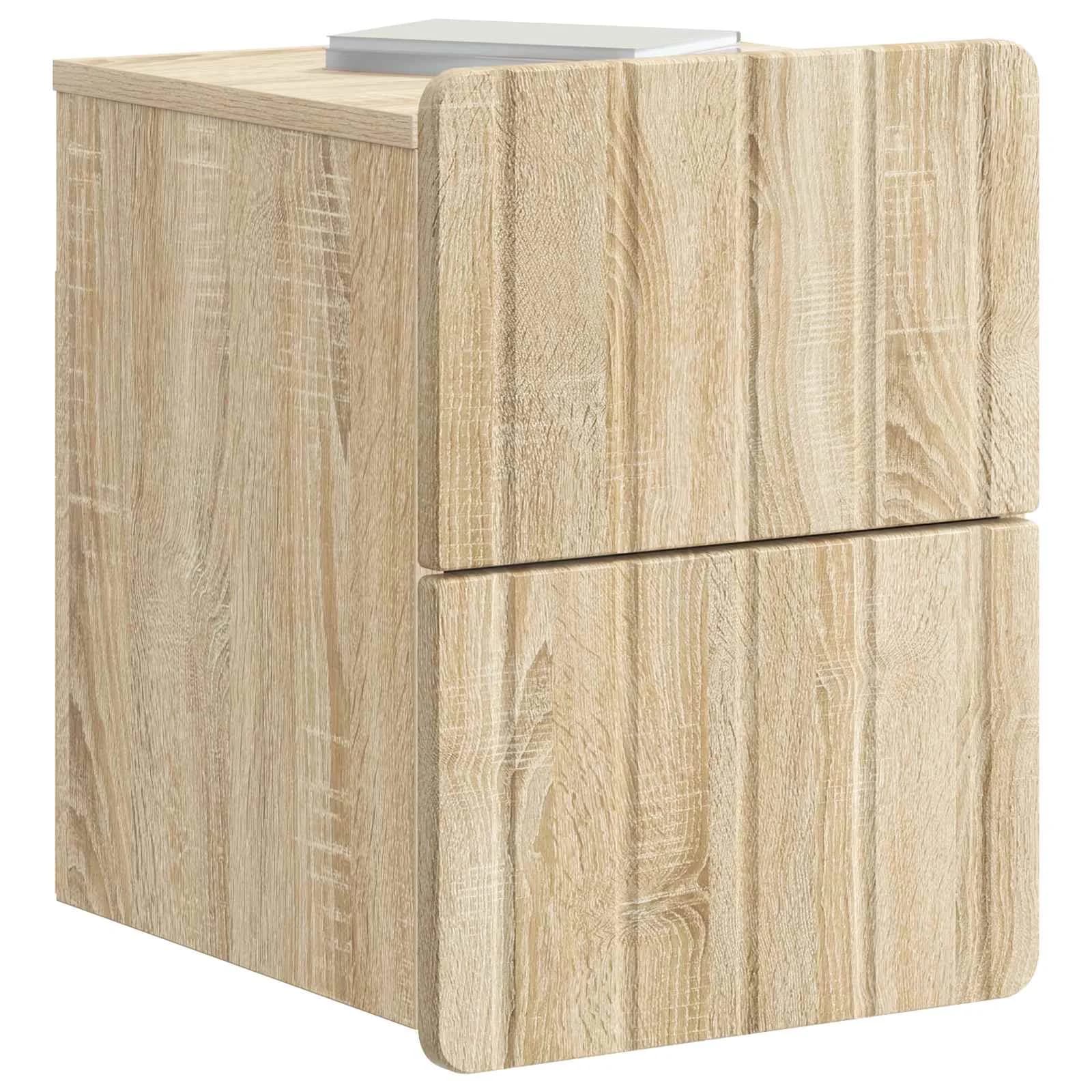 Stenski nočni omarici s predalom Sonoma hrast 33 x 34,5 x 43 cm - slika 3