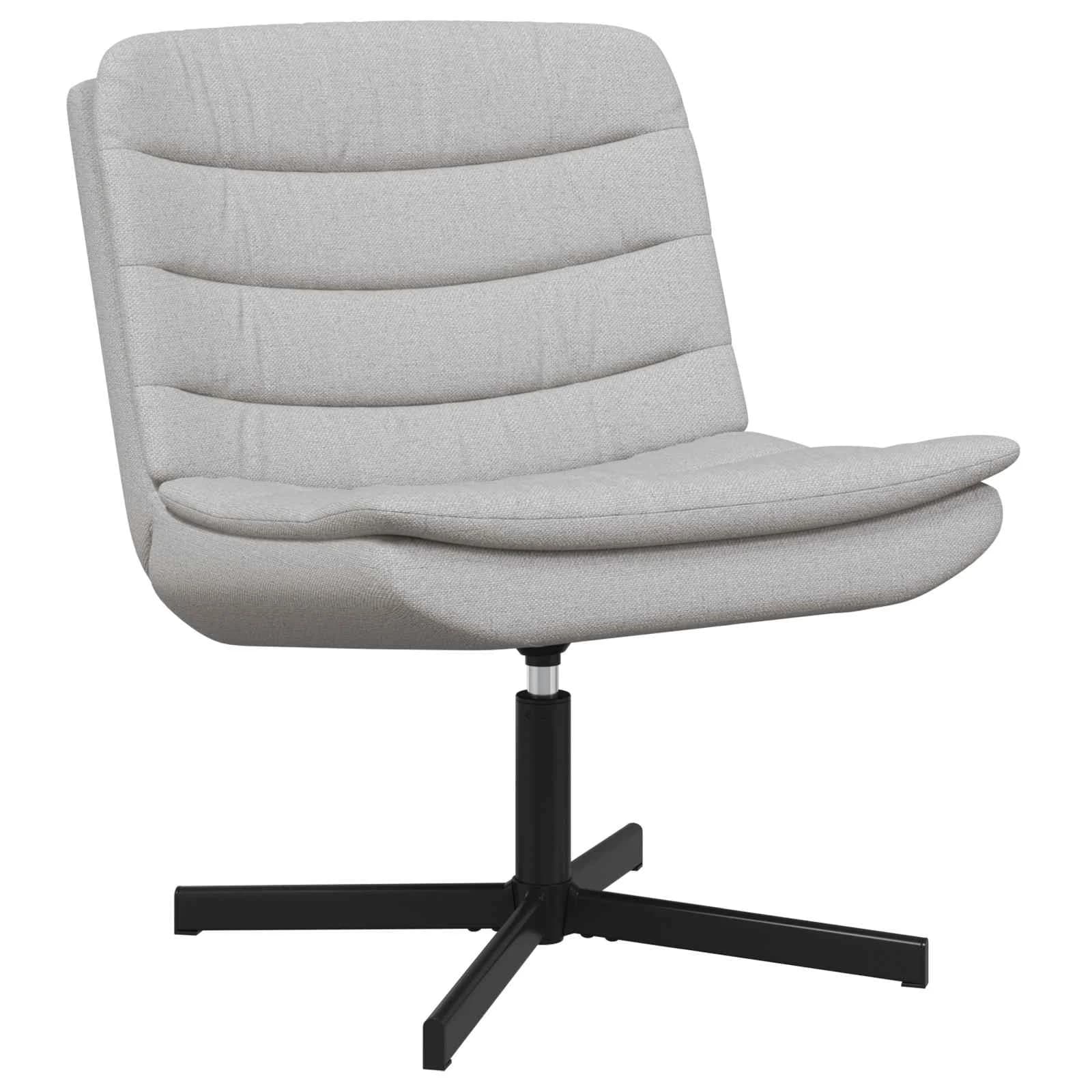 Vrtljiv stol Oblačno siva 63 x 75 x 76 cm blago - slika 2