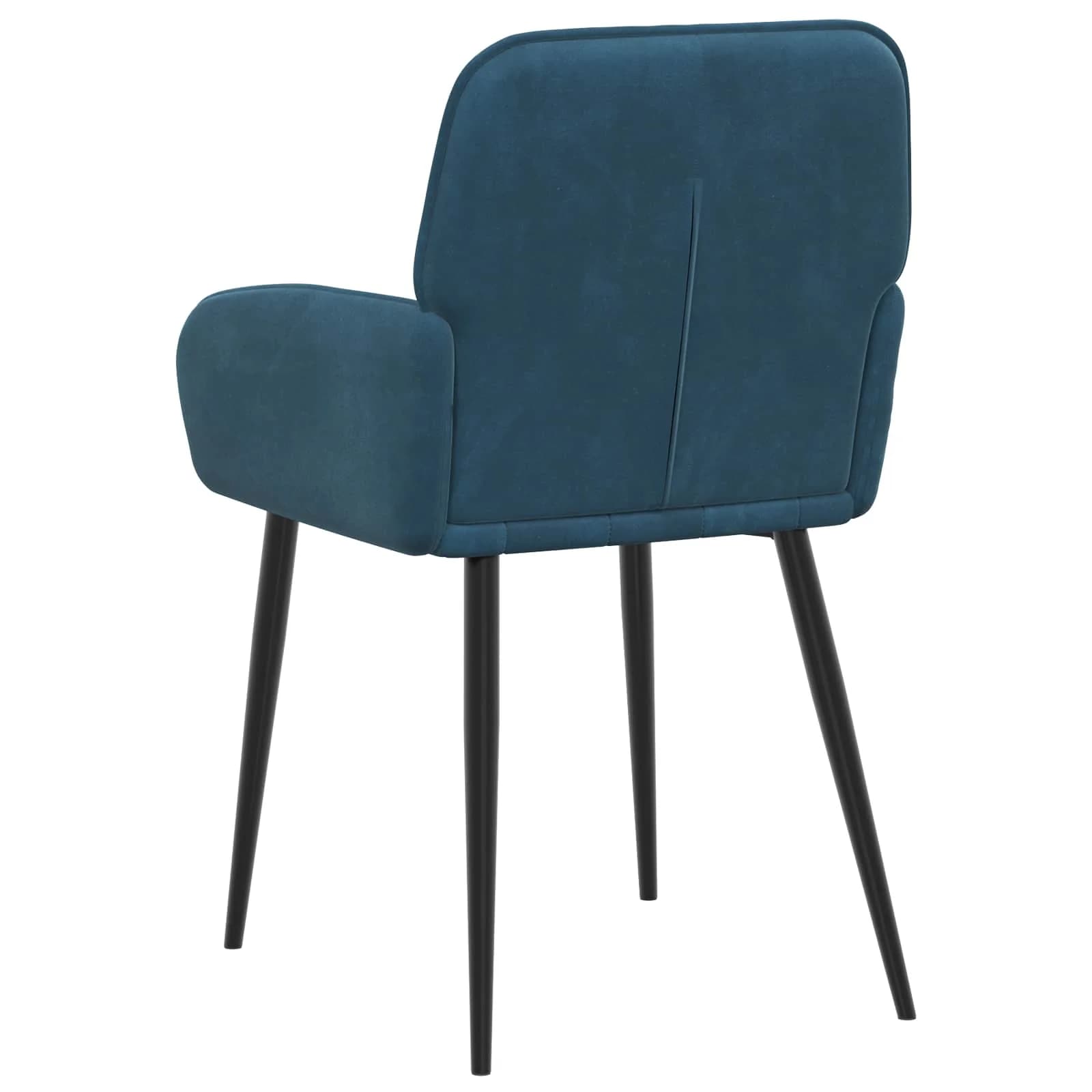 Jedilni stoli 2 kos Žamet Modra 57 x 50 x 85 cm - slika 5