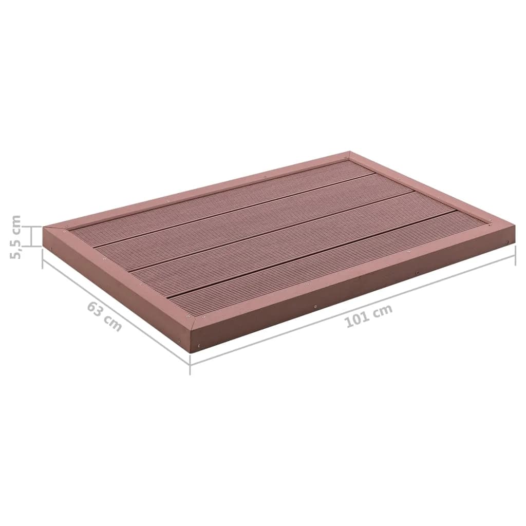 Talni element za solarni tuš rjav 101x63x5,5 cm WPC - slika 5