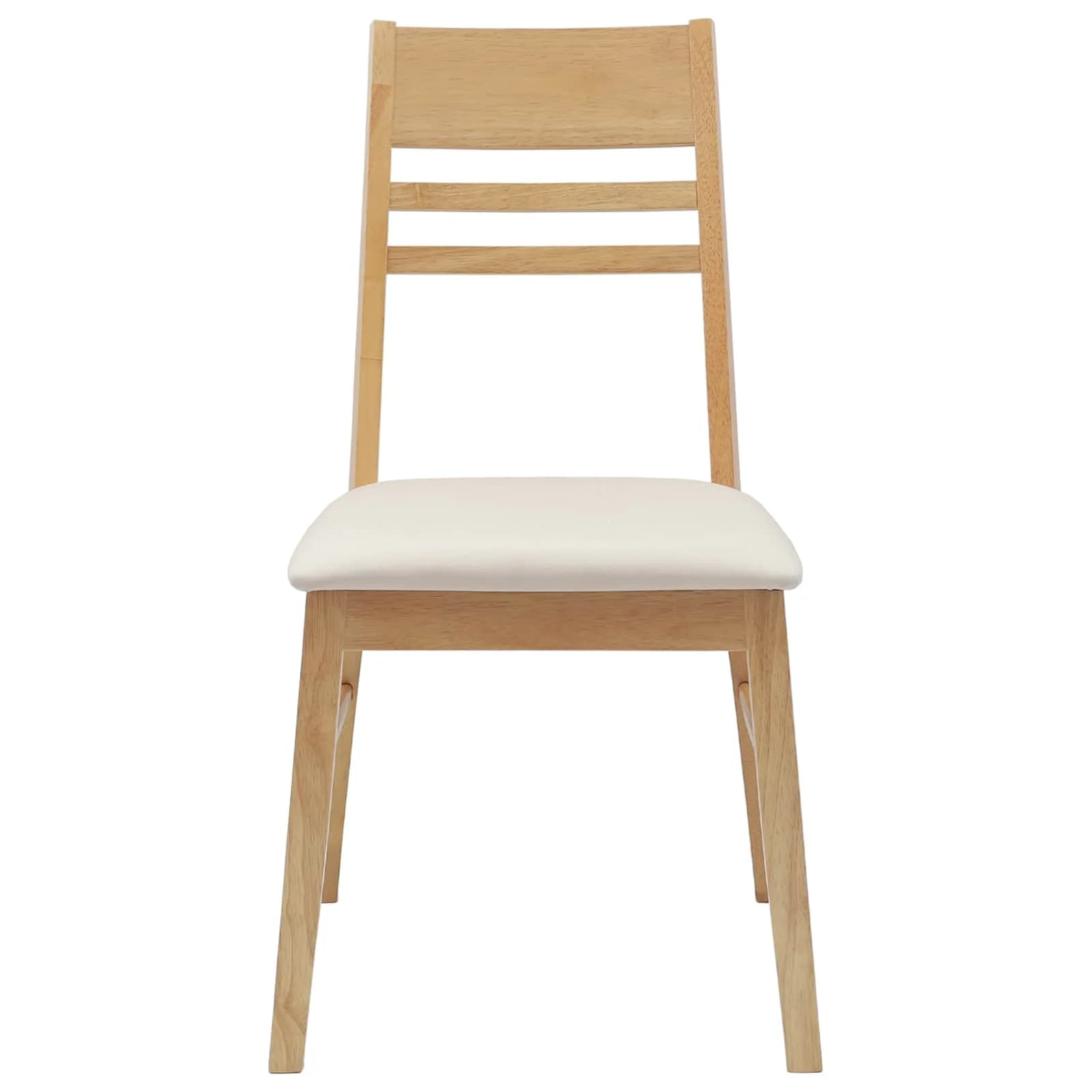Jedilni stoli 2 kos Masivno gumovo les Naravna 43 x 54 x 89 cm - slika 5