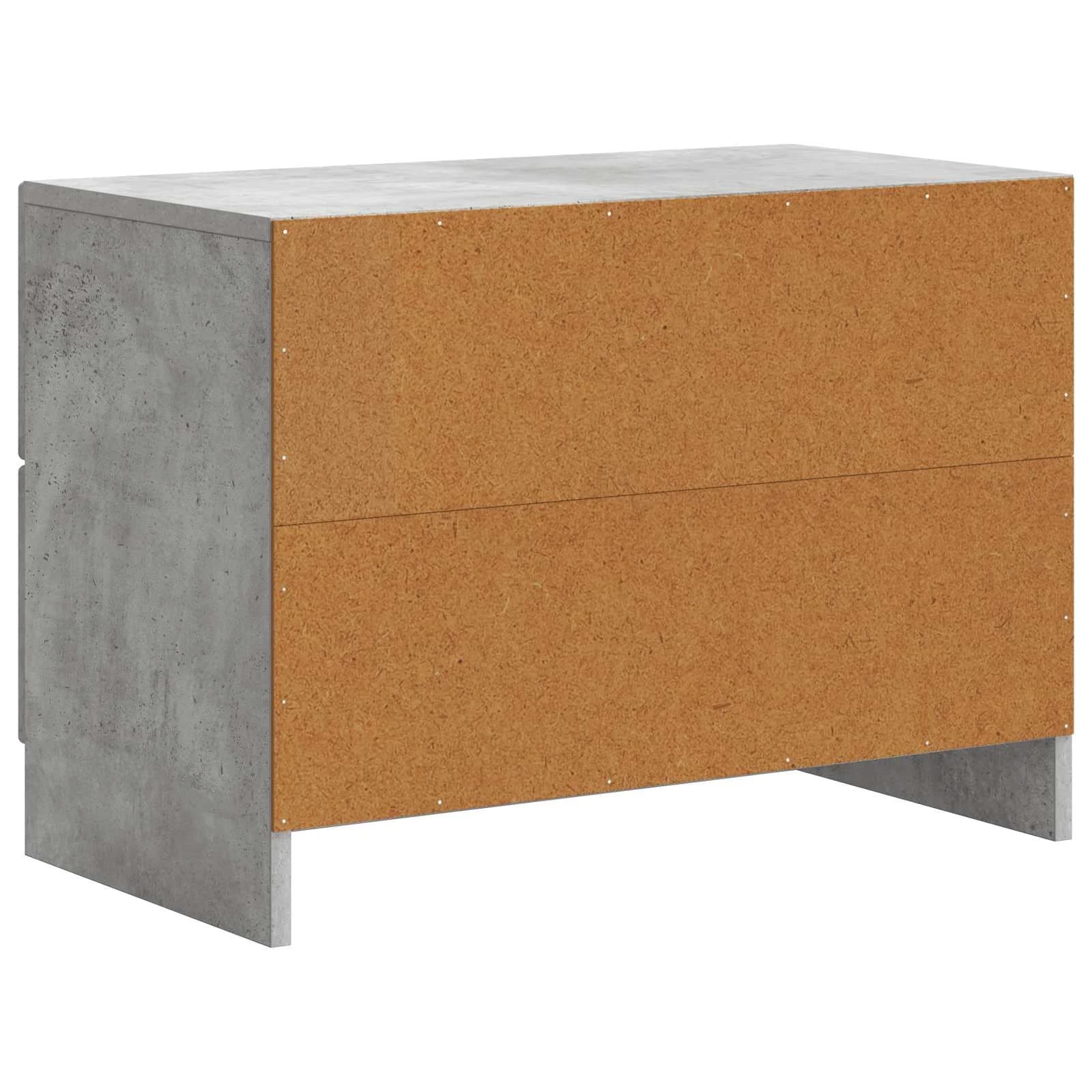 Nočna omarica Betonsko siva 62 x 34,5 x 44,5 cm Inženirski les - slika 7