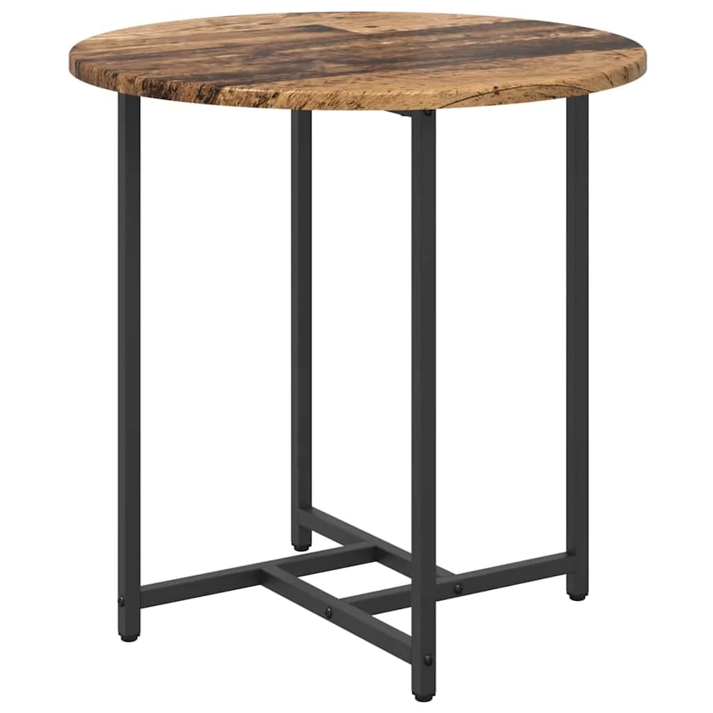 Komplet stranskih mizic 2 kos Staro les in črna 50 x 50 x 50 cm - slika 5