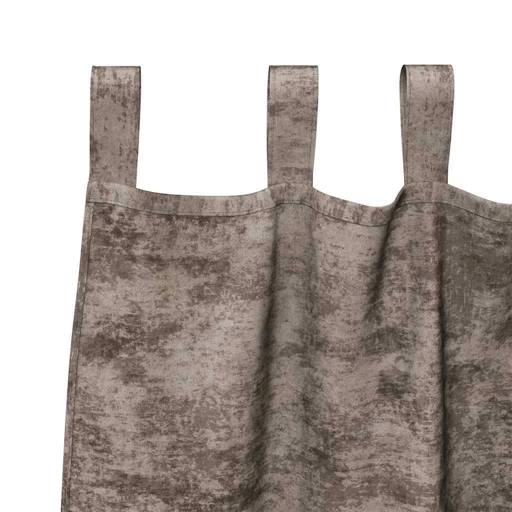 Velvete zavese 2 kos Kapučino 140 x 140 cm Žamet - slika 5
