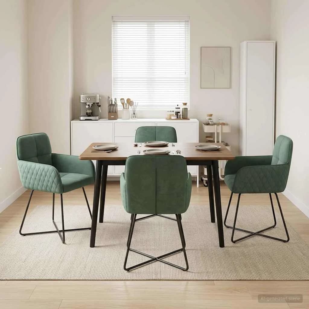 Jedilni stoli 4 kos Žamet Morsko zelena 59 x 56,5 x 86 cm