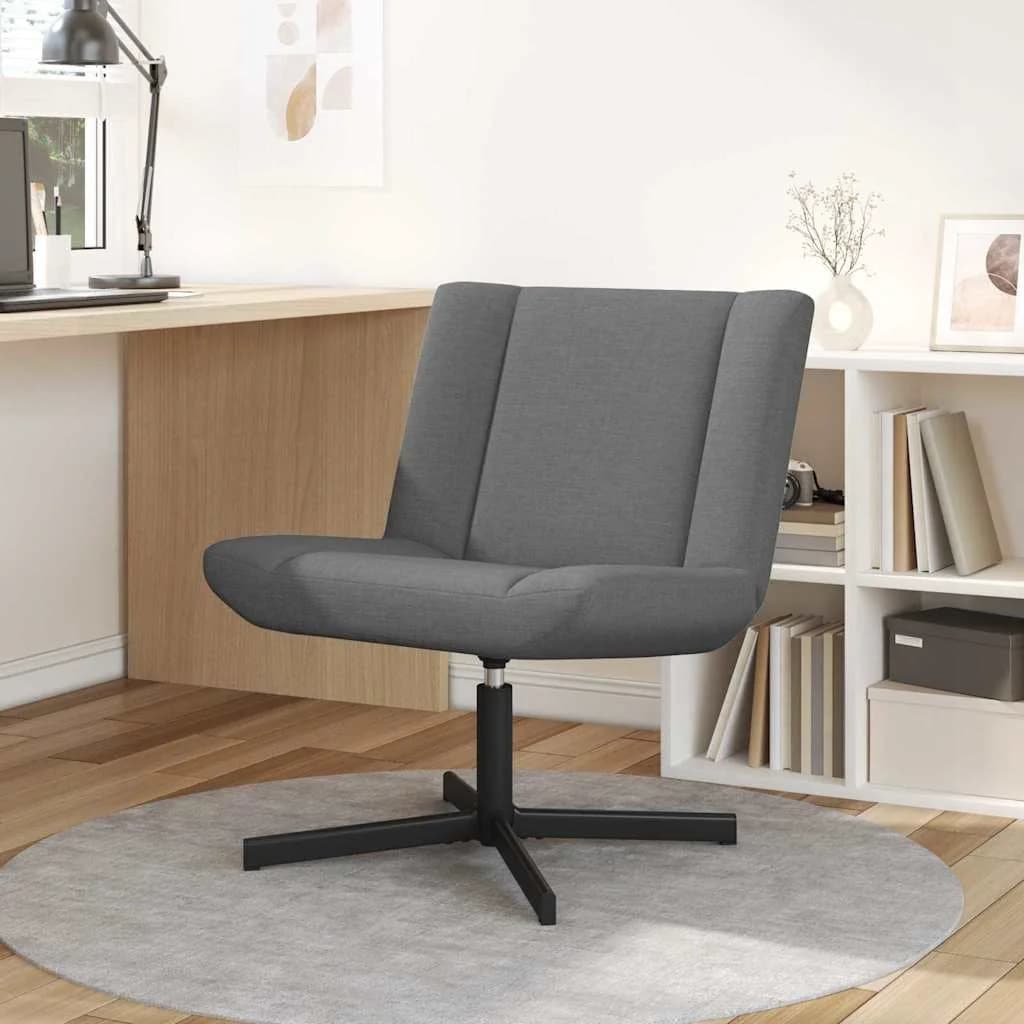 Vrtljiv stol Temno siva 63 x 75 x 76 cm blago