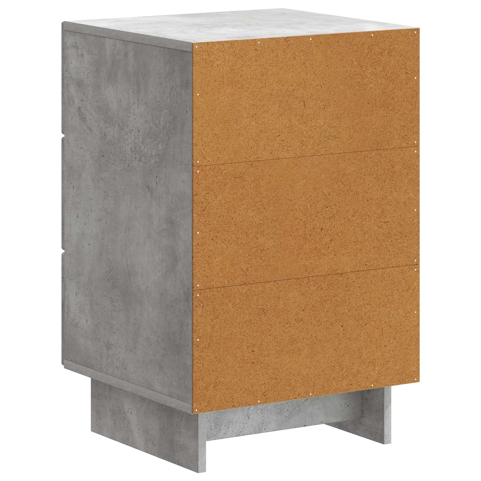 Nočna omarica Betonsko siva 43 x 41 x 66,5 cm Inženirski les - slika 7