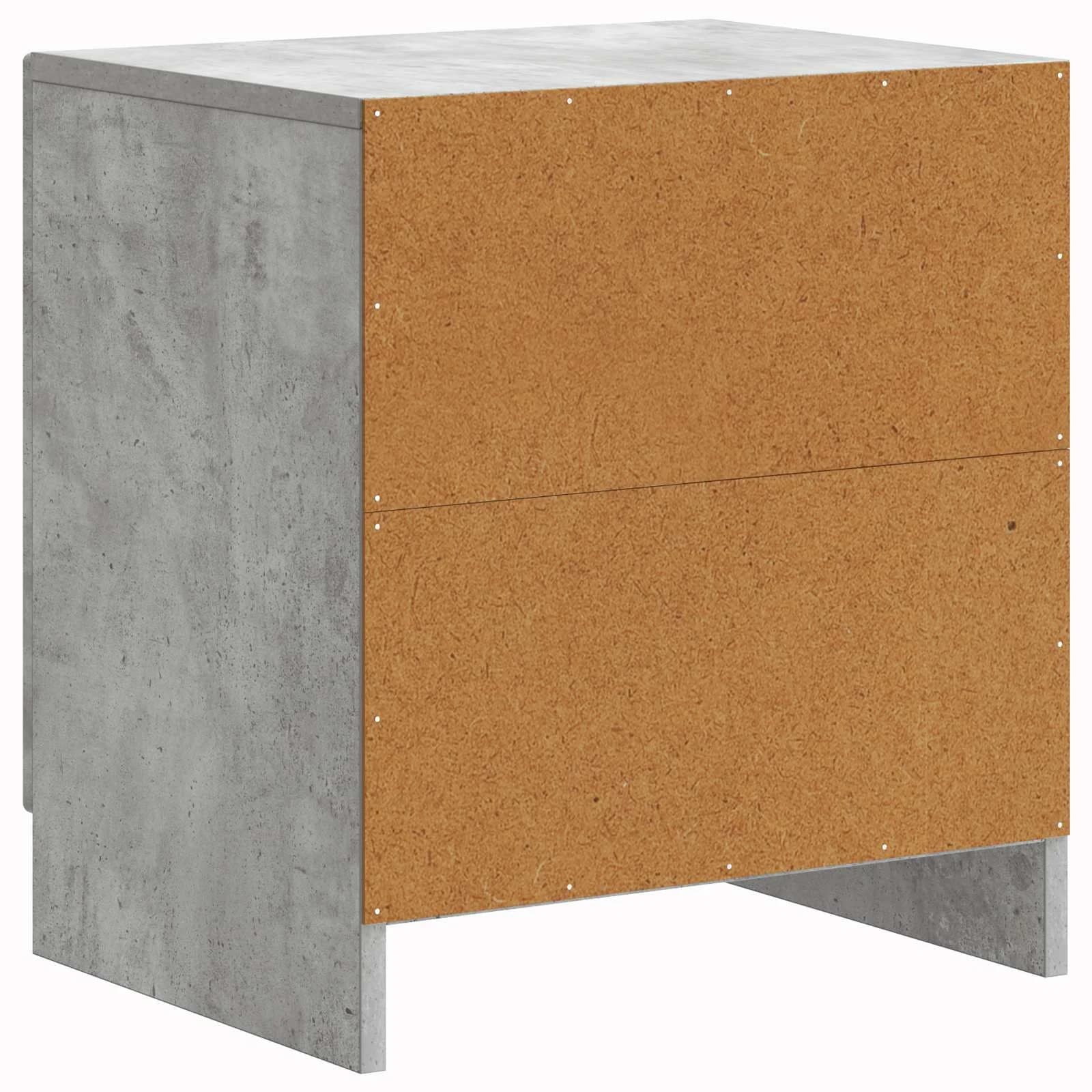 Nočna omarica Betonsko siva 43 x 34,5 x 47 cm Inženirski les - slika 7